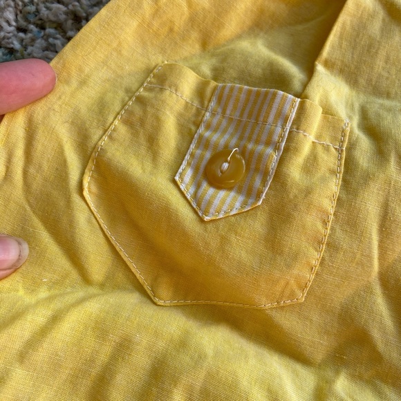 Vintage baby yellow overalls 24” long 6+ months - Picture 2 of 8